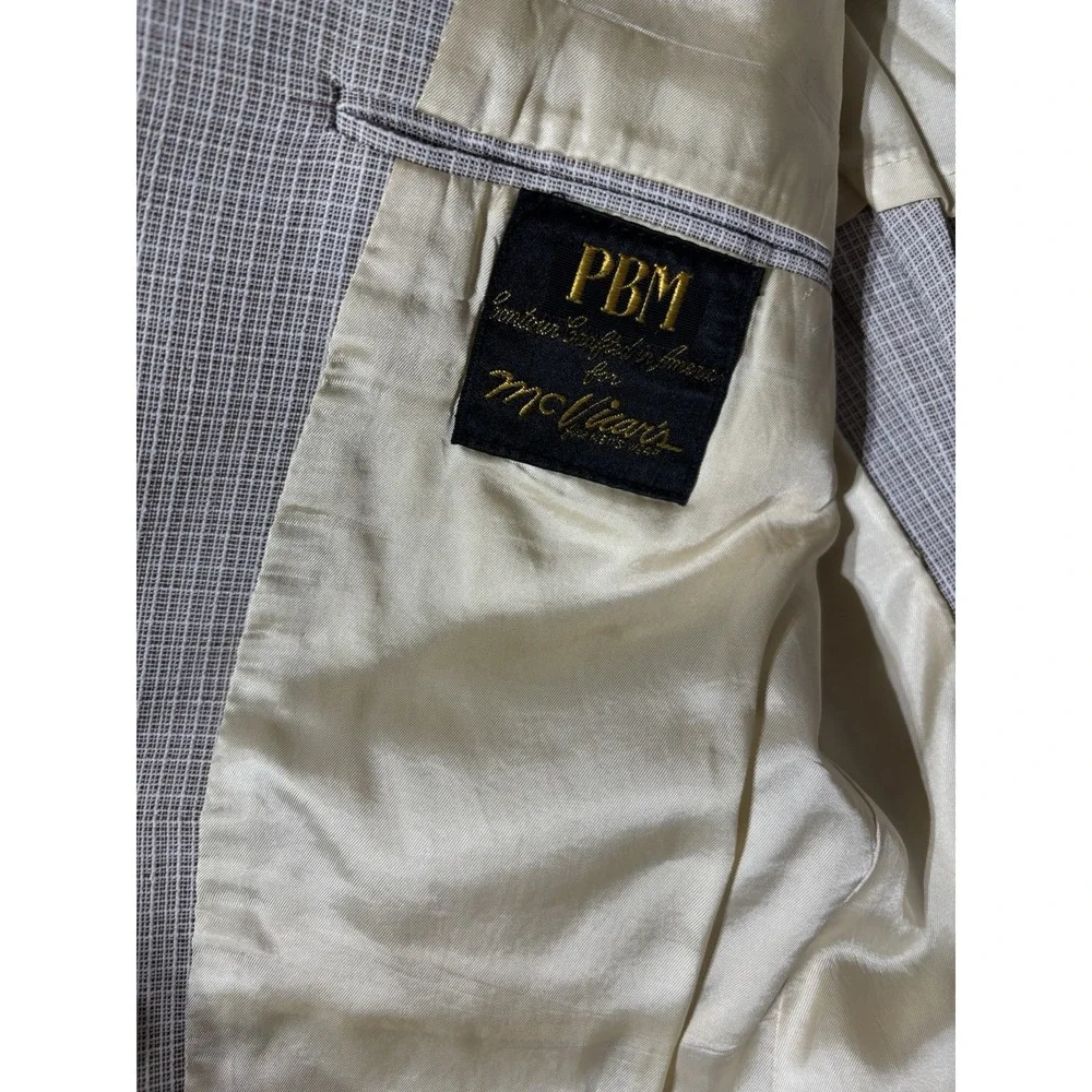 PBM Gray 2-Button Blazer Jacket MENS‎ W/pants 32